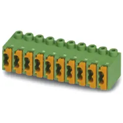 PCB terminal, 4 pole, pitch 3.5 mm, AWG 26-20, 4 A, spring-clamp connection, green, 1913947
