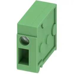 PCB terminal, 1 pole, pitch 5 mm, AWG 24-14, 24 A, screw connection, green, 1700008