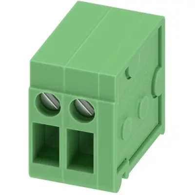 PCB terminal, 2 pole, pitch 5 mm, AWG 24-16, 24 A, screw connection, green, 1868665 - 1