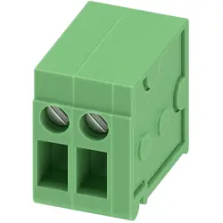 PCB terminal, 2 pole, pitch 5 mm, AWG 24-16, 24 A, screw connection, green, 1868665
