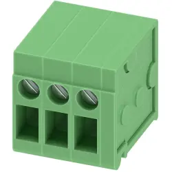 PCB terminal, 3 pole, pitch 5 mm, AWG 24-14, 24 A, screw connection, green, 1700121