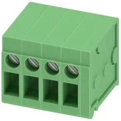 PCB terminal, 4 pole, pitch 5 mm, AWG 24-14, 24 A, screw connection, green, 1700781