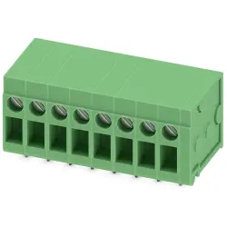 PCB terminal, 8 pole, pitch 5 mm, AWG 24-14, 24 A, screw connection, green, 1773219