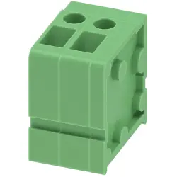 PCB terminal, 2 pole, pitch 5 mm, AWG 24-14, 24 A, screw connection, green, 1700244