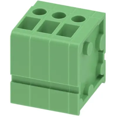 PCB terminal, 3 pole, pitch 5 mm, AWG 24-14, 24 A, screw connection, green, 1700134 - 1