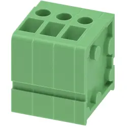 PCB terminal, 3 pole, pitch 5 mm, AWG 24-14, 24 A, screw connection, green, 1700134