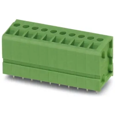 PCB terminal, 3 pole, pitch 5 mm, AWG 24-14, 24 A, screw connection, green, 1704897 - 1