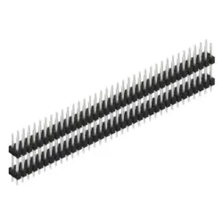 Pin header, 72 pole, pitch 2.54 mm, straight, black, SL 6 121 72 Z