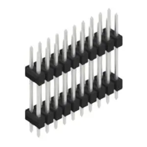 Pin header, 20 pole, pitch 2.54 mm, straight, black, SL 6 147 20 Z - 1