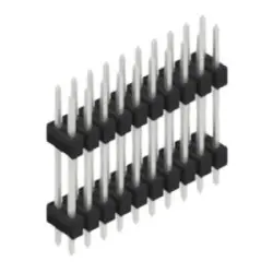 Pin header, 20 pole, pitch 2.54 mm, straight, black, SL 6 147 20 Z