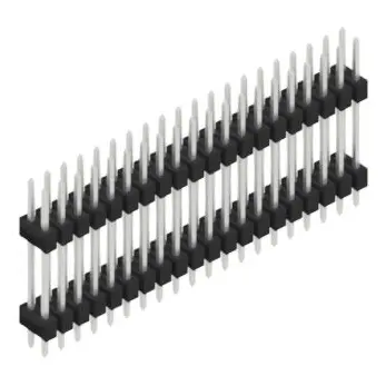 Pin header, 40 pole, pitch 2.54 mm, straight, black, SL 6 156 40 Z - 1
