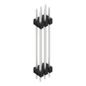 Pin header, 6 pole, pitch 2.54 mm, straight, black, SL 6 285 6 Z - 1