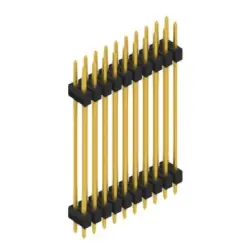 Pin header, 20 pole, pitch 2.54 mm, straight, black, SL 6 315 20 G