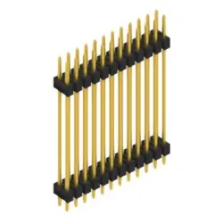 Pin header, 24 pole, pitch 2.54 mm, straight, black, SL 6 315 24 G