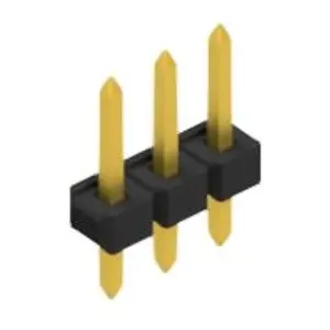 Pin header, 3 pole, pitch 2.54 mm, straight, black, SL LP 1 097 3 G - 1