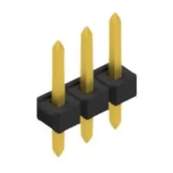 Pin header, 3 pole, pitch 2.54 mm, straight, black, SL LP 1 097 3 G
