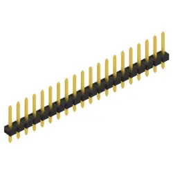 Pin header, 20 pole, pitch 2.54 mm, straight, black, SL LP 1 112 20 G