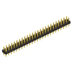 Pin header, 50 pole, pitch 2.54 mm, straight, black, SL LP 2 082 50 G