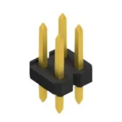 Pin header, 4 pole, pitch 2.54 mm, straight, black, SL LP 2 097 4 G