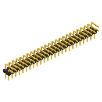Pin header, 50 pole, pitch 2.54 mm, angled, black, SL LP 4 041 50 G - 1
