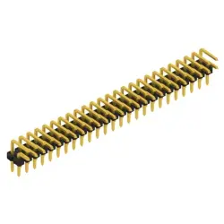 Pin header, 50 pole, pitch 2.54 mm, angled, black, SL LP 4 041 50 G
