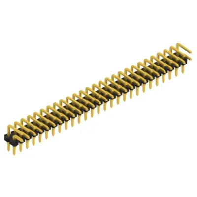 Pin header, 54 pole, pitch 2.54 mm, angled, black, SL LP 4 041 54 G - 1
