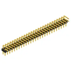 Pin header, 54 pole, pitch 2.54 mm, angled, black, SL LP 4 041 54 G