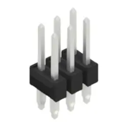 Pin header, 6 pole, pitch 2.54 mm, straight, black, SLP 2 16 129 6 Z