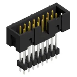 Pin header, 16 pole, pitch 2.54 mm, straight, black, SLU 16 241 S