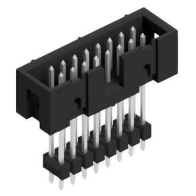 Pin header, 16 pole, pitch 2.54 mm, straight, black, SLU 16 241 Z - 1