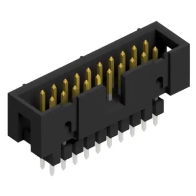 Pin header, 20 pole, pitch 2.54 mm, straight, black, SLU 20 165 S - 1