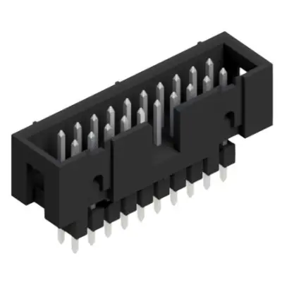 Pin header, 20 pole, pitch 2.54 mm, straight, black, SLU 20 165 Z - 1