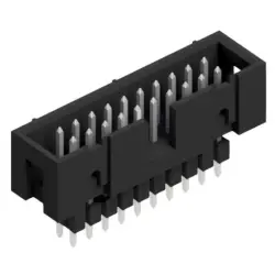 Pin header, 20 pole, pitch 2.54 mm, straight, black, SLU 20 165 Z
