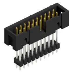 Pin header, 20 pole, pitch 2.54 mm, straight, black, SLU 20 241 S