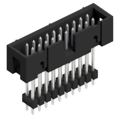 Pin header, 20 pole, pitch 2.54 mm, straight, black, SLU 20 241 Z - 1