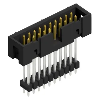 Pin header, 20 pole, pitch 2.54 mm, straight, black, SLU 20 266 S - 1