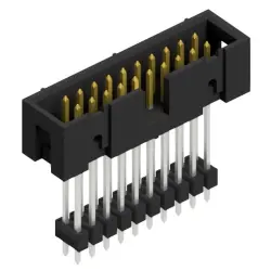 Pin header, 20 pole, pitch 2.54 mm, straight, black, SLU 20 266 S