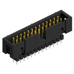 Pin header, 26 pole, pitch 2.54 mm, straight, black, SLU 26 165 S