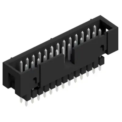 Pin header, 26 pole, pitch 2.54 mm, straight, black, SLU 26 165 Z - 1