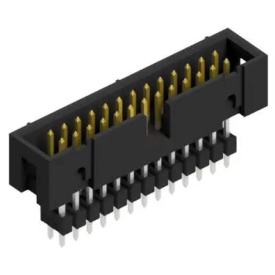 Pin header, 26 pole, pitch 2.54 mm, straight, black, SLU 26 191 S - 1