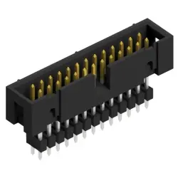 Pin header, 26 pole, pitch 2.54 mm, straight, black, SLU 26 191 S