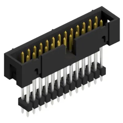 Pin header, 26 pole, pitch 2.54 mm, straight, black, SLU 26 241 S - 1