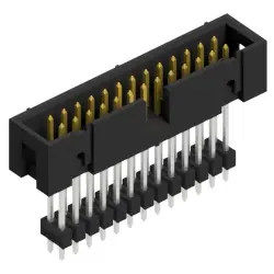 Pin header, 26 pole, pitch 2.54 mm, straight, black, SLU 26 241 S