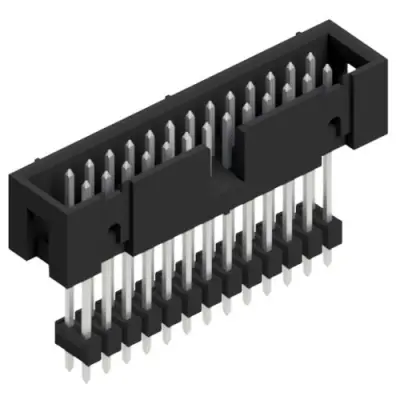 Pin header, 26 pole, pitch 2.54 mm, straight, black, SLU 26 241 Z - 1
