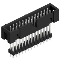 Pin header, 26 pole, pitch 2.54 mm, straight, black, SLU 26 241 Z