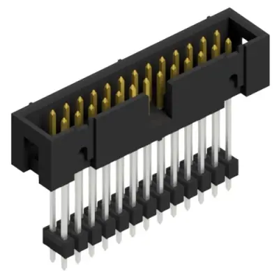 Pin header, 26 pole, pitch 2.54 mm, straight, black, SLU 26 266 S - 1