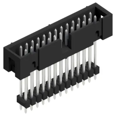 Pin header, 26 pole, pitch 2.54 mm, straight, black, SLU 26 266 Z - 1