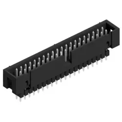 Pin header, 40 pole, pitch 2.54 mm, straight, black, SLU 40 165 Z