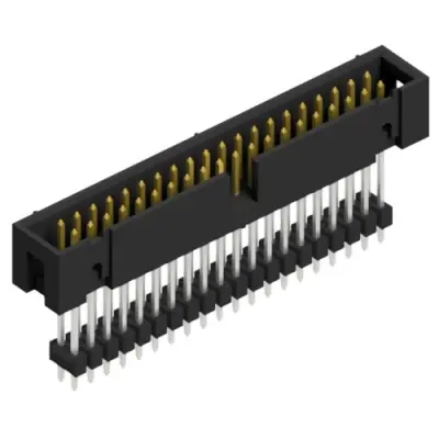 Pin header, 40 pole, pitch 2.54 mm, straight, black, SLU 40 241 S - 1