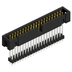 Pin header, 40 pole, pitch 2.54 mm, straight, black, SLU 40 266 S